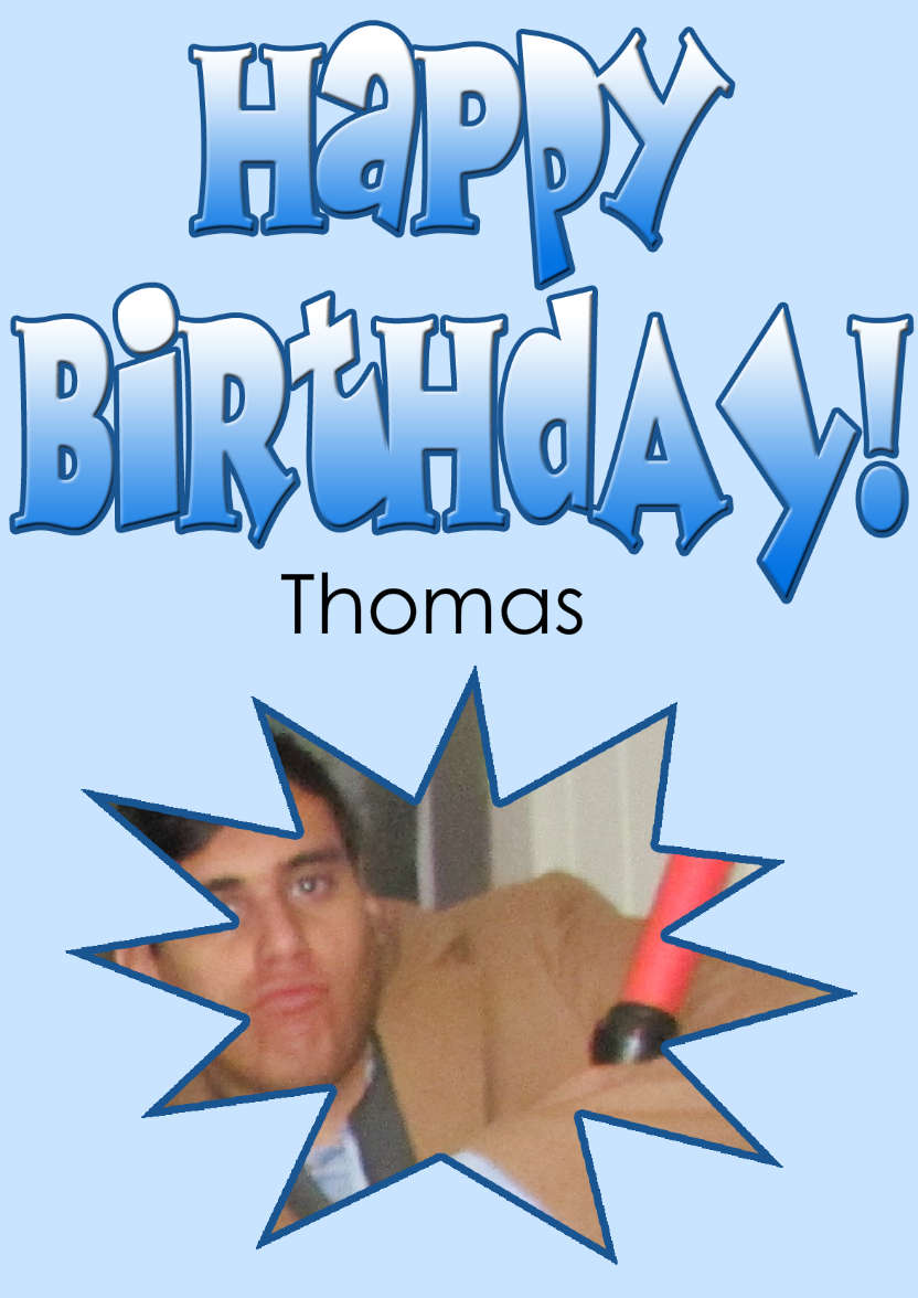 Smash Frame Birthday Card - card made with Crafty Bob's Card Creator