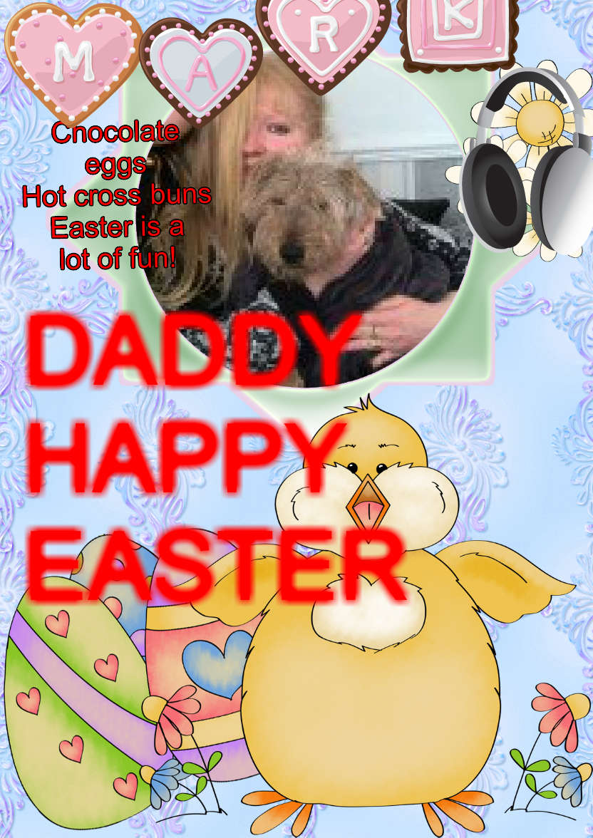 Easter Chicky - card made with Crafty Bob's Card Creator