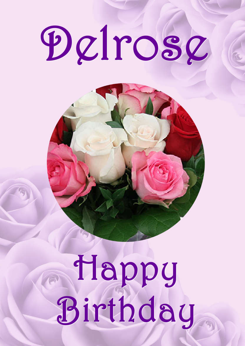 Purple Roses Background - card made with Crafty Bob's Card Creator