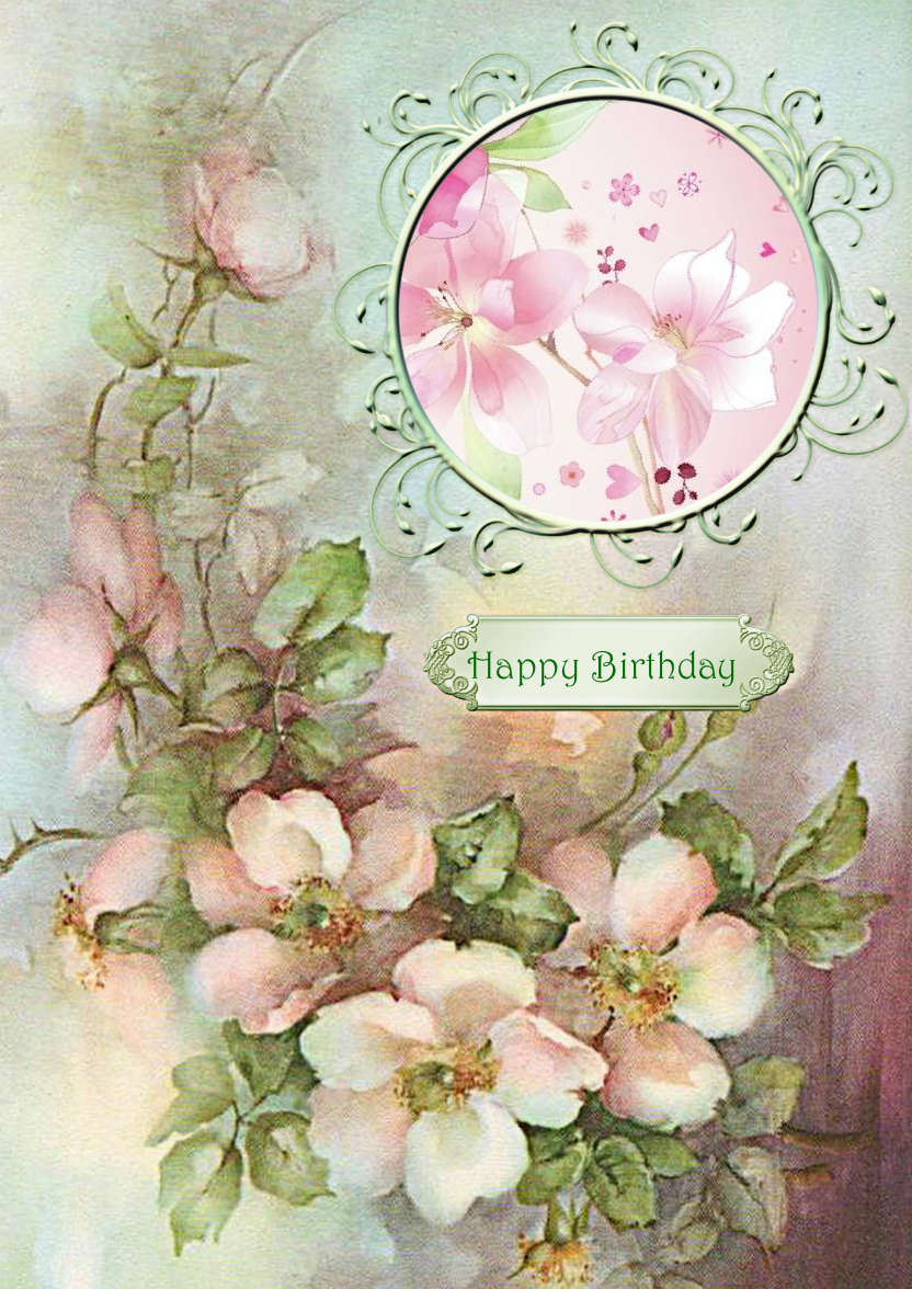 Wild Roses - card made with Crafty Bob's Card Creator