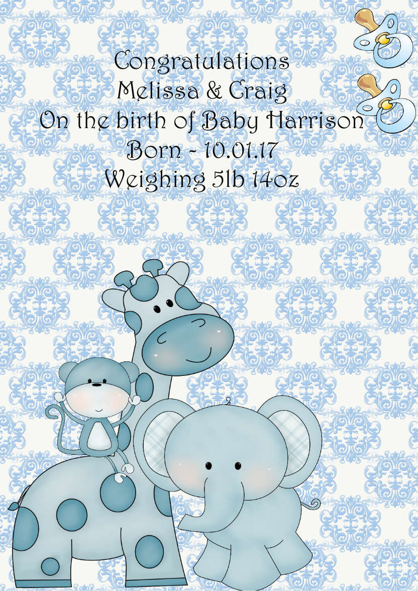 New Baby Boy - card made with Crafty Bob's Card Creator