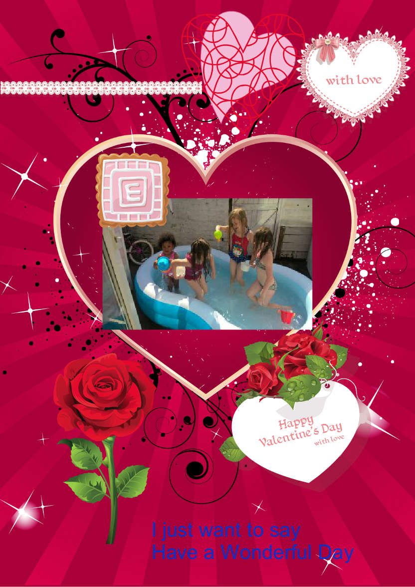 Grunge Heart Romantic Card Front - card made with Crafty Bob's Card Creator
