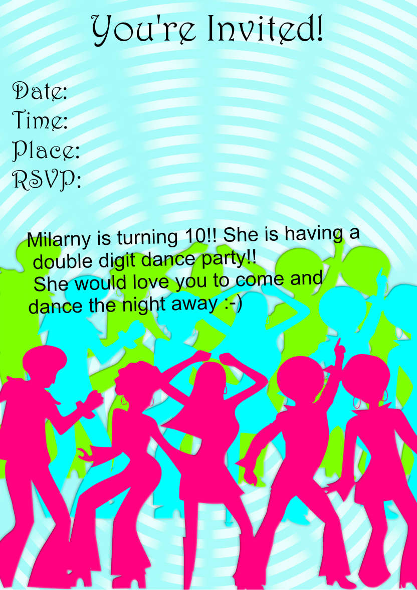 It's Party Time Invitation - card made with Crafty Bob's Card Creator