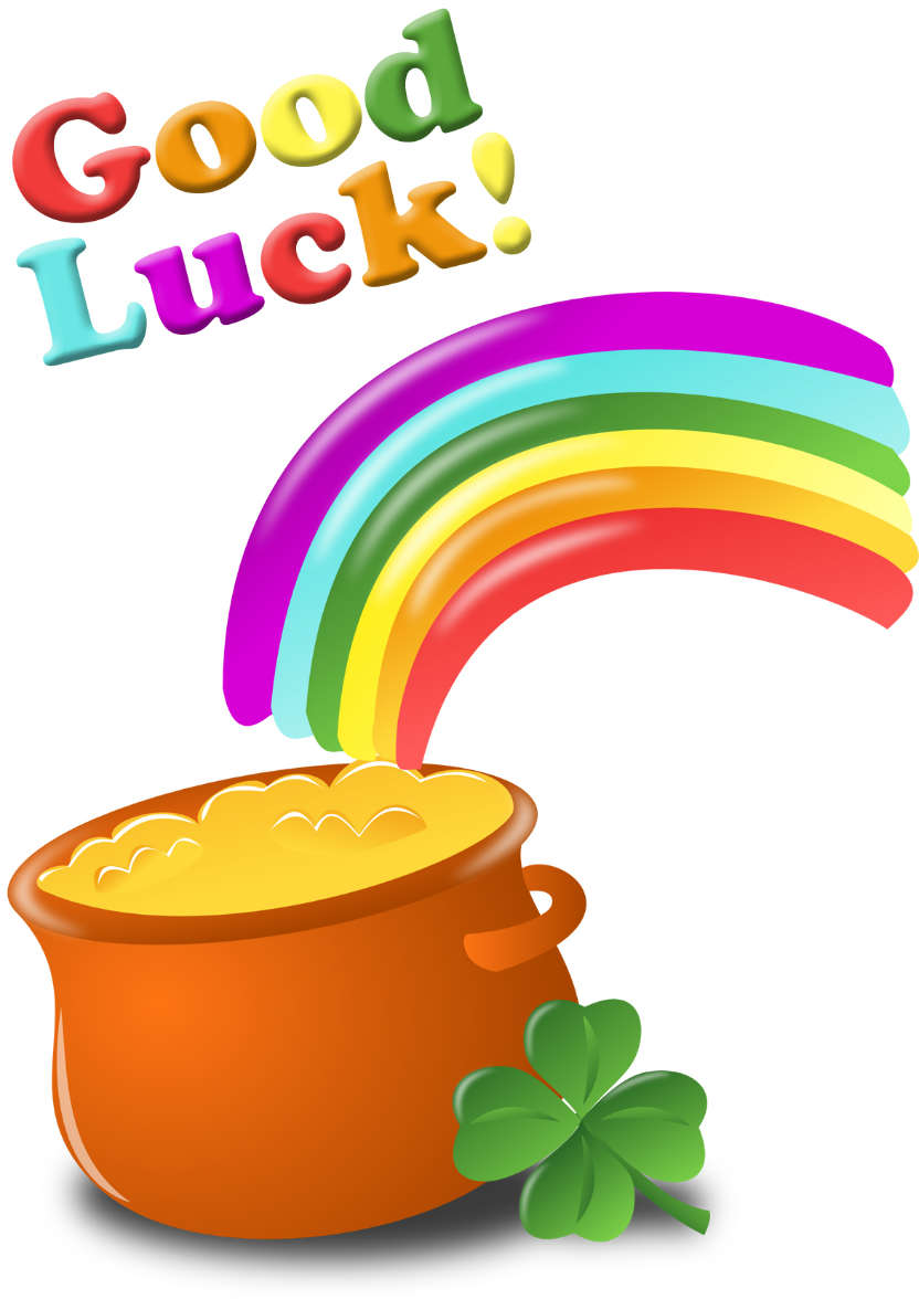 Pot of Gold Good Luck Card - card made with Crafty Bob's Card Creator
