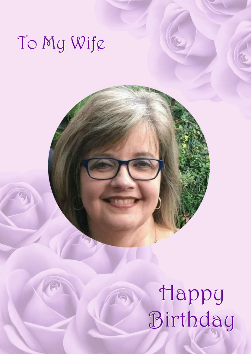 Purple Roses Background - card made with Crafty Bob's Card Creator