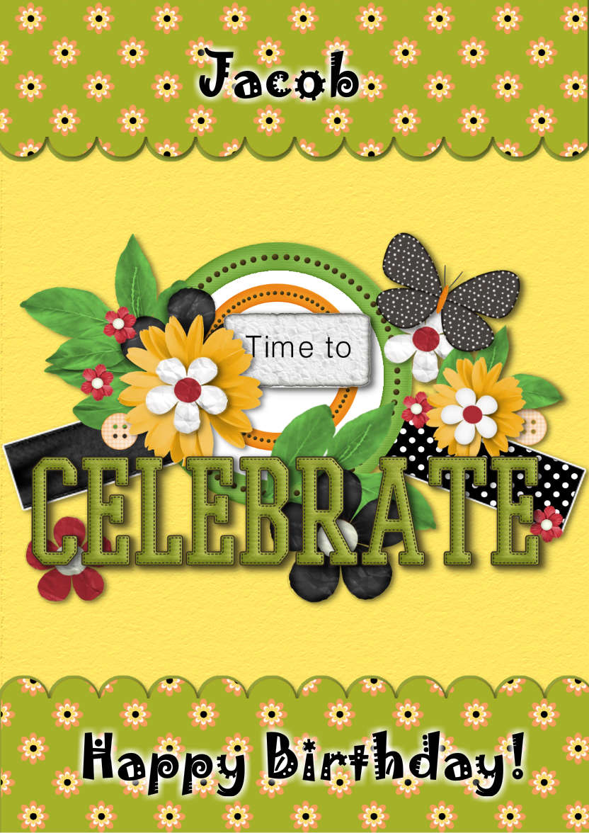 Celebration Splash - card made with Crafty Bob's Card Creator