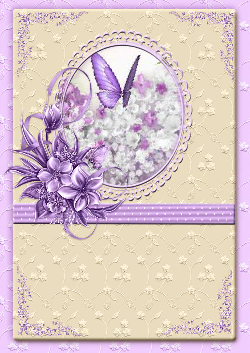 Lacy and Floral Design for Many Occasions #3 - card made with Crafty Bob's Card Creator
