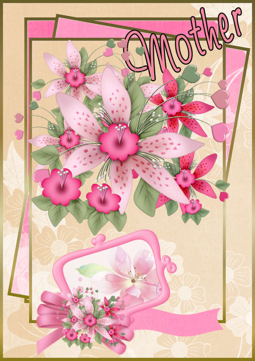 On Mother's Day - card made with Crafty Bob's Card Creator