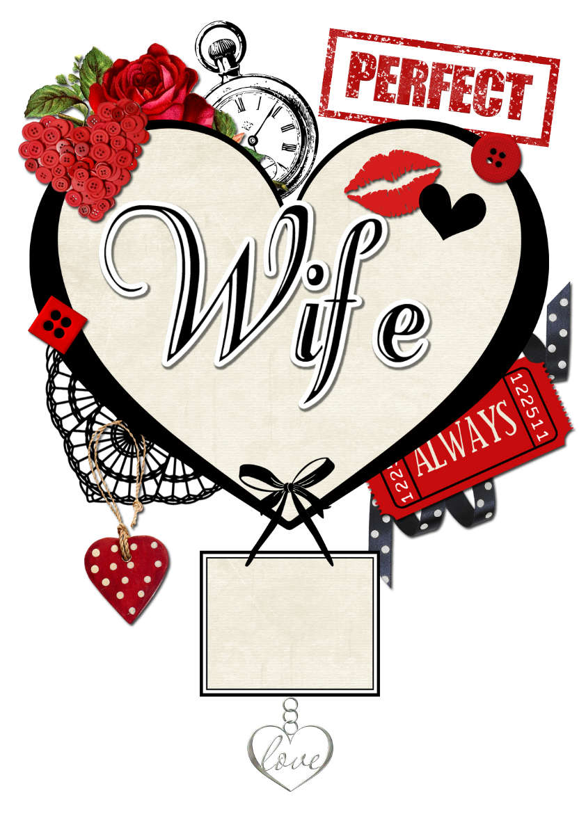 Wife Collage Heart - card made with Crafty Bob's Card Creator