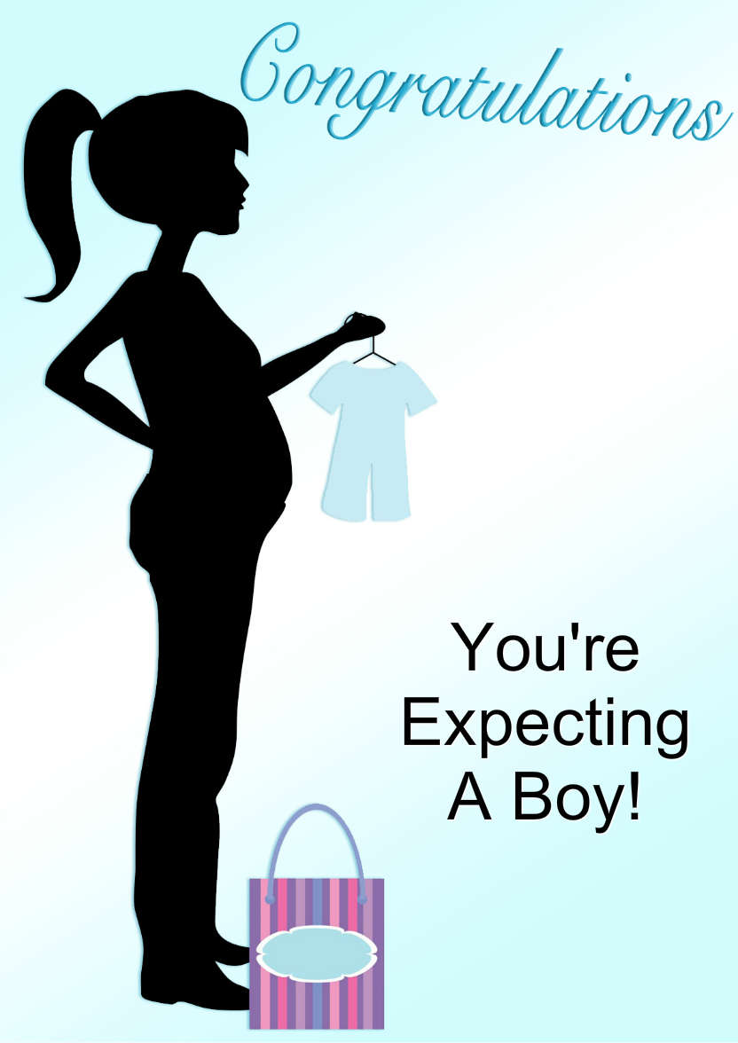 Congratulations You're Expecting a Boy - card made with Crafty Bob's Card Creator