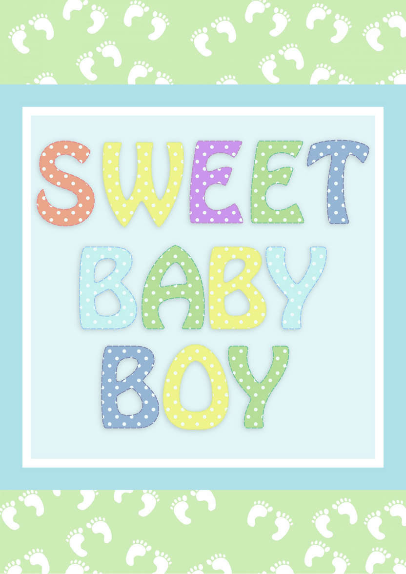 Sweet Baby Boy - card made with Crafty Bob's Card Creator