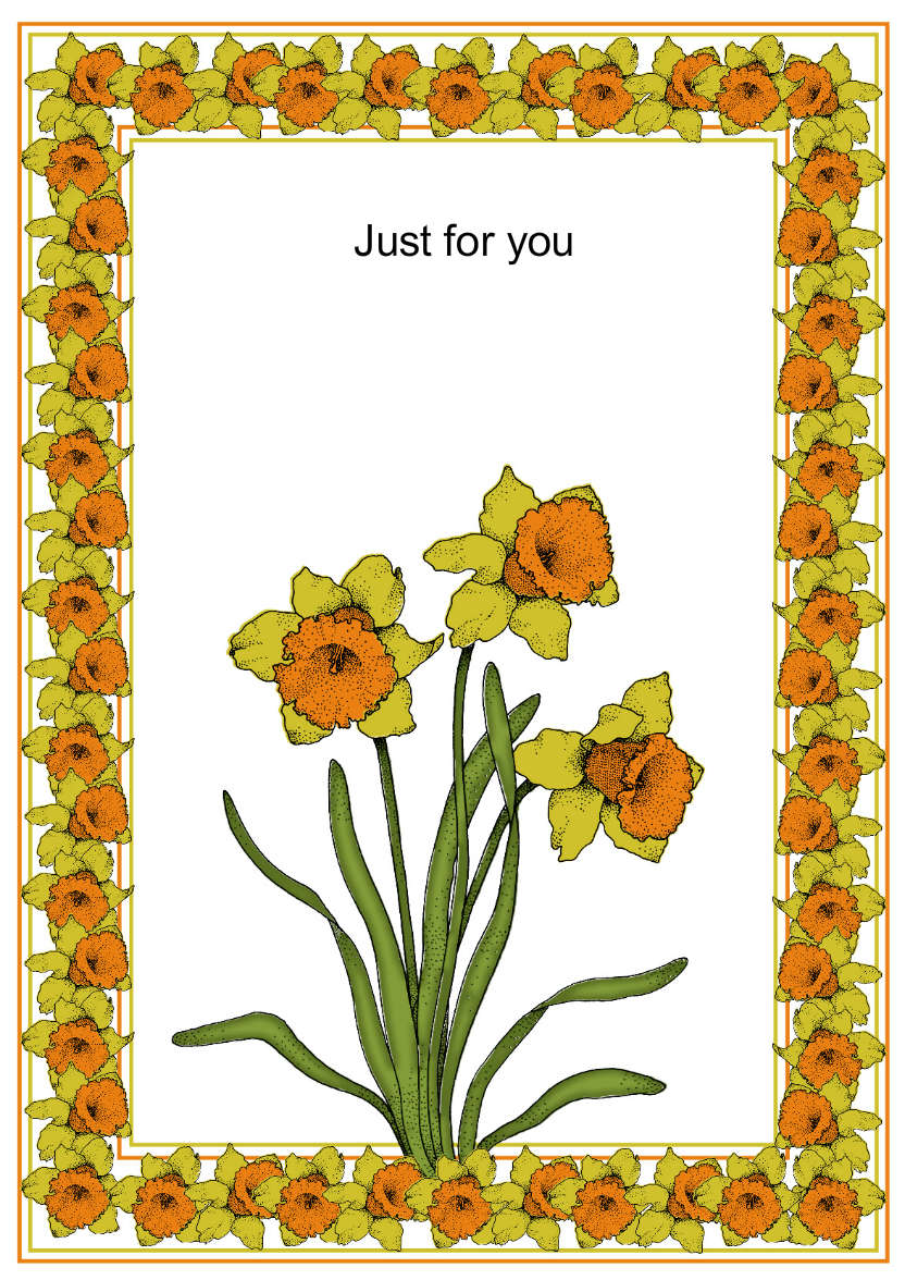 Daffodils - card made with Crafty Bob's Card Creator