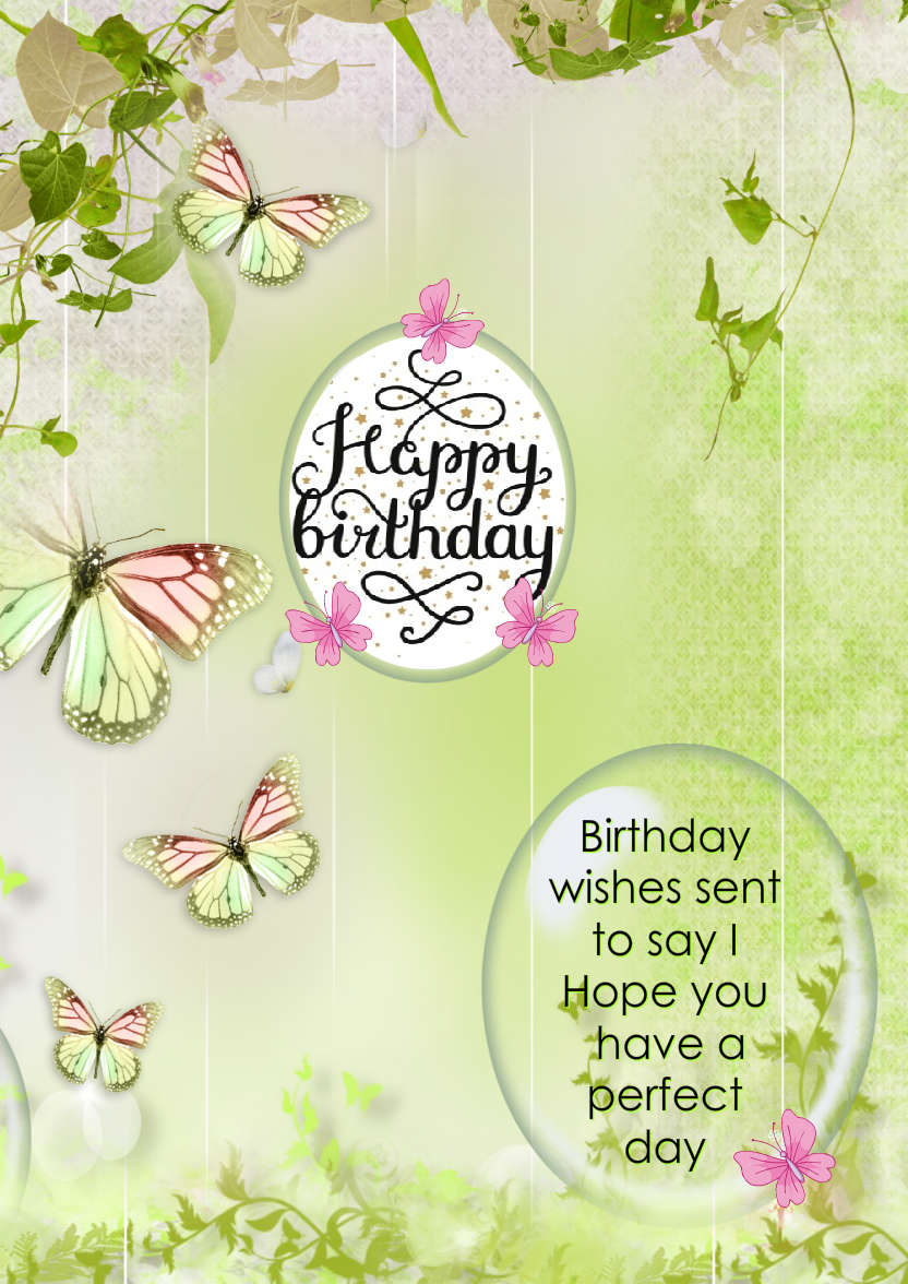 Butterfly Greeting Card - card made with Crafty Bob's Card Creator