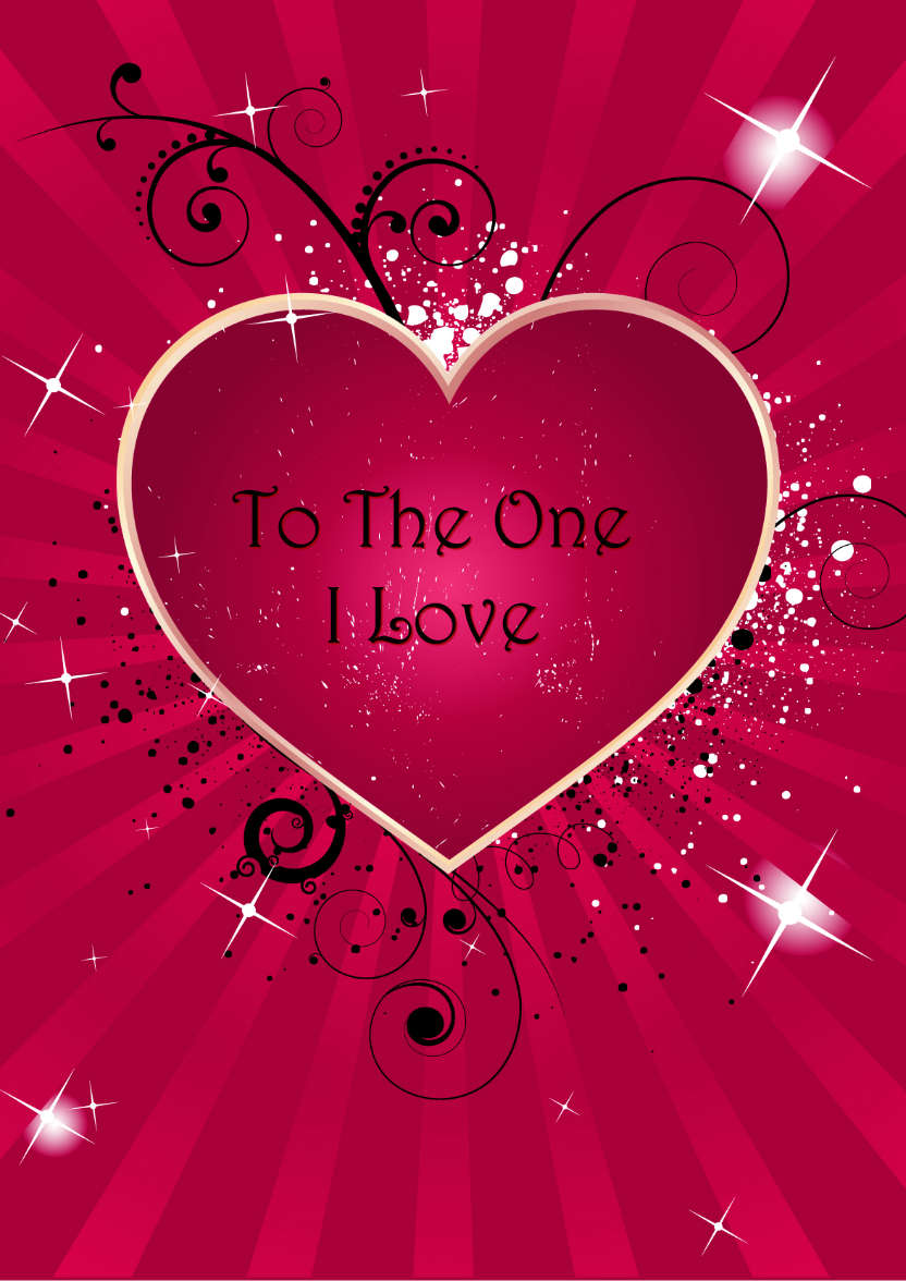 Grunge Heart Romantic Card Front - card made with Crafty Bob's Card Creator