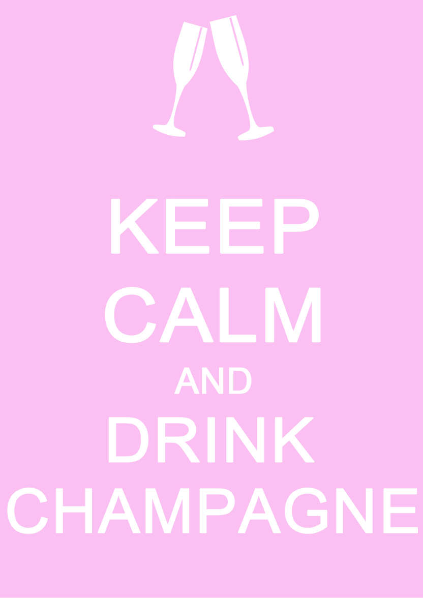 Keep Calm and Drink Champagne - card made with Crafty Bob's Card Creator
