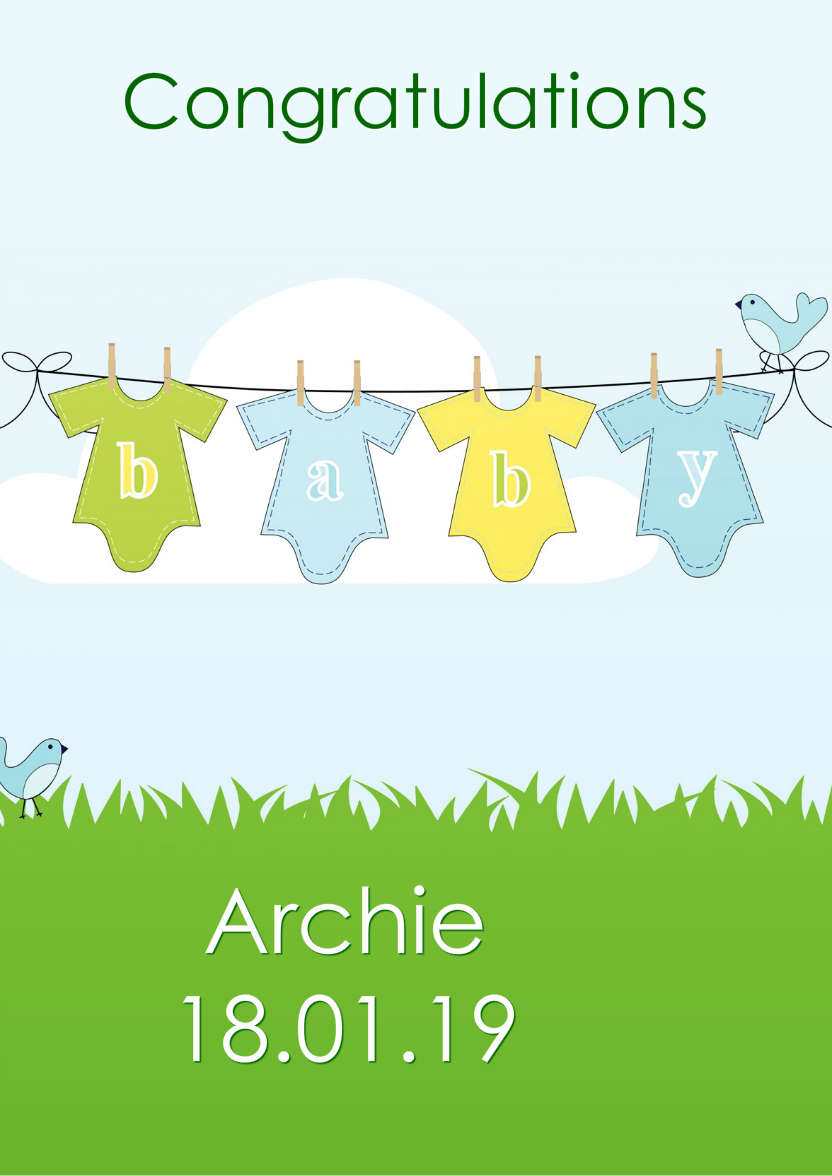 Washing Line New Baby Boy - card made with Crafty Bob's Card Creator