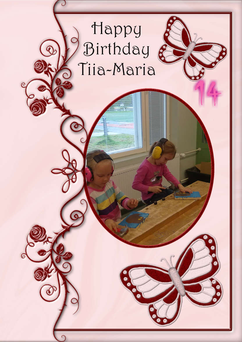 Roses and Butterflies - card made with Crafty Bob's Card Creator