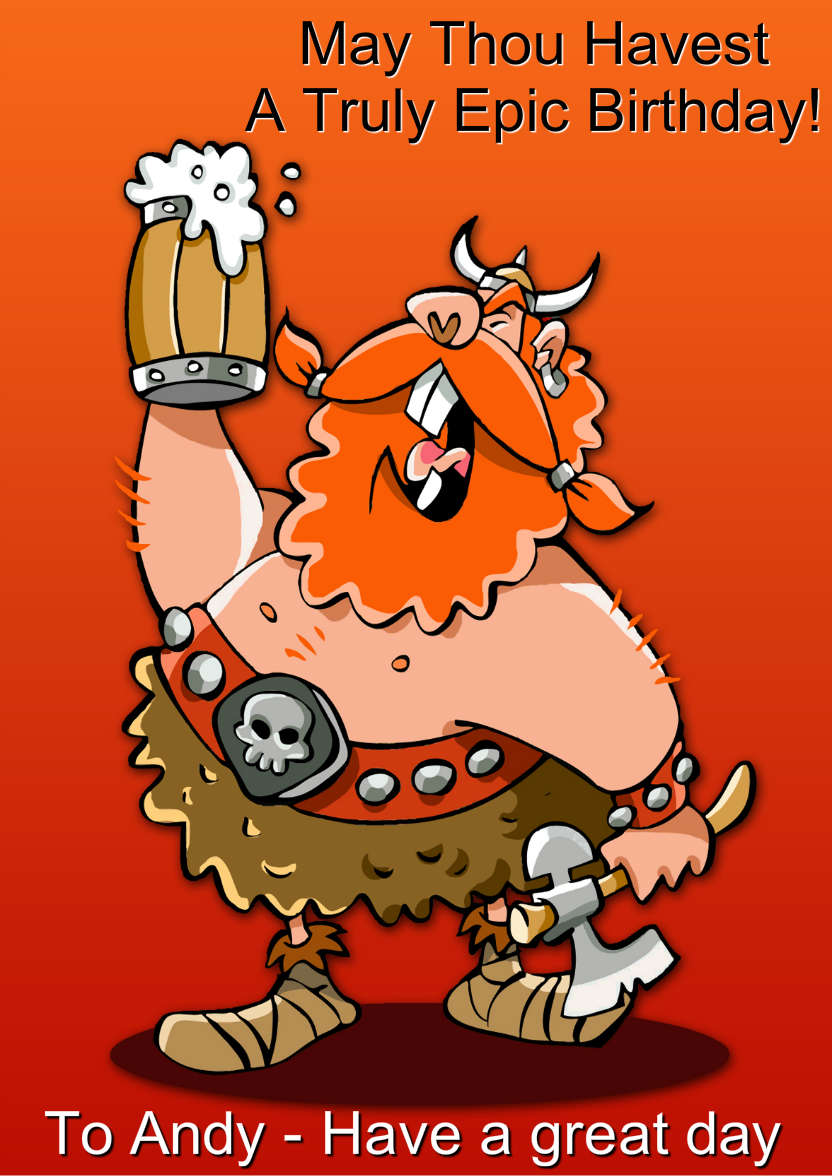 Viking Celebration Card - card made with Crafty Bob's Card Creator