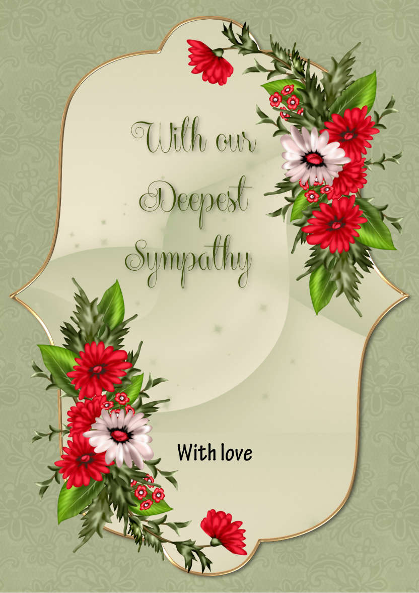 With Our Deepest Sympathy - card made with Crafty Bob's Card Creator