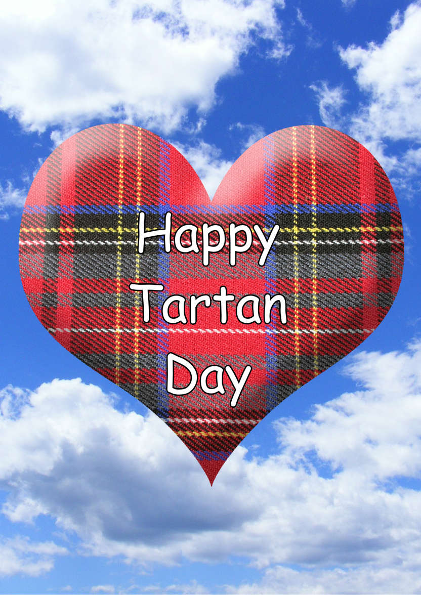 Tartan Day Heart - card made with Crafty Bob's Card Creator