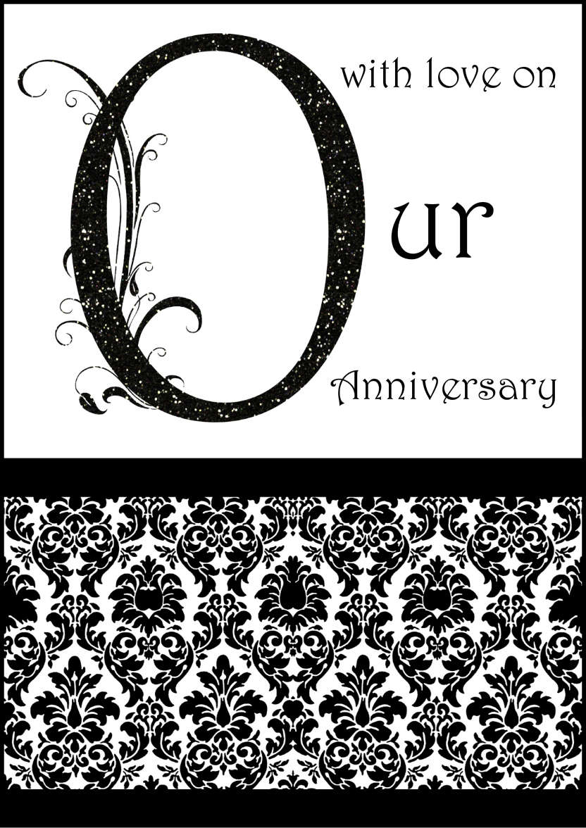 Damask Monogram Letter O Card - card made with Crafty Bob's Card Creator