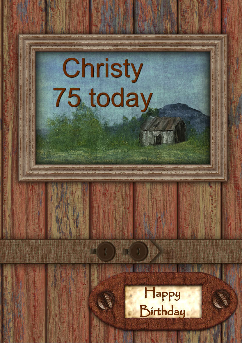 Rustic Wall - card made with Crafty Bob's Card Creator
