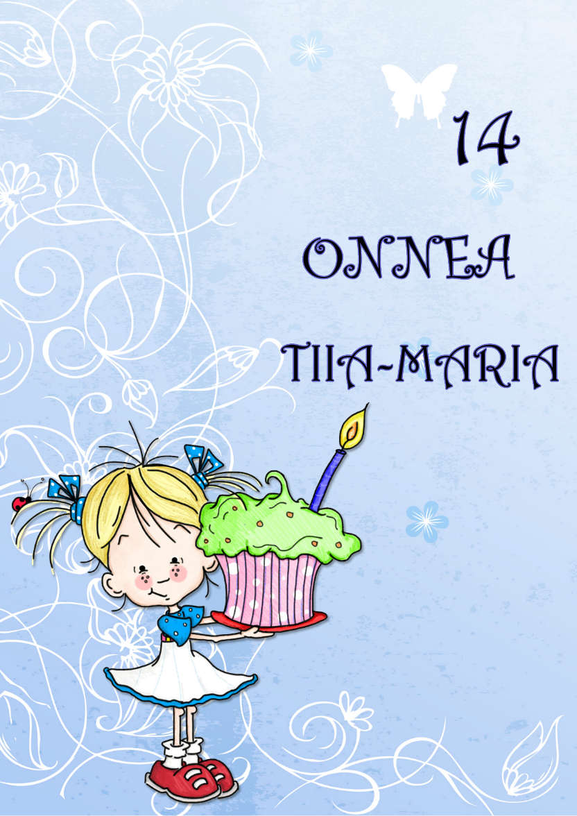 Birthday Cupcake Female Card Front - card made with Crafty Bob's Card Creator
