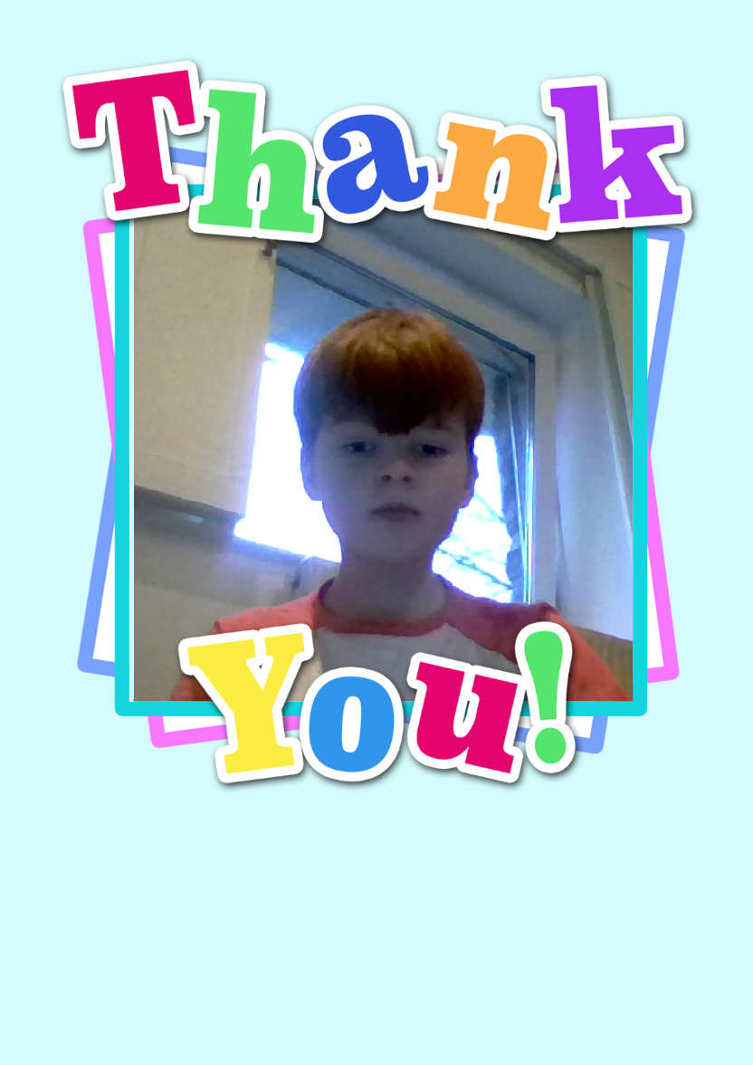 Thank You Aperture Card Front - card made with Crafty Bob's Card Creator