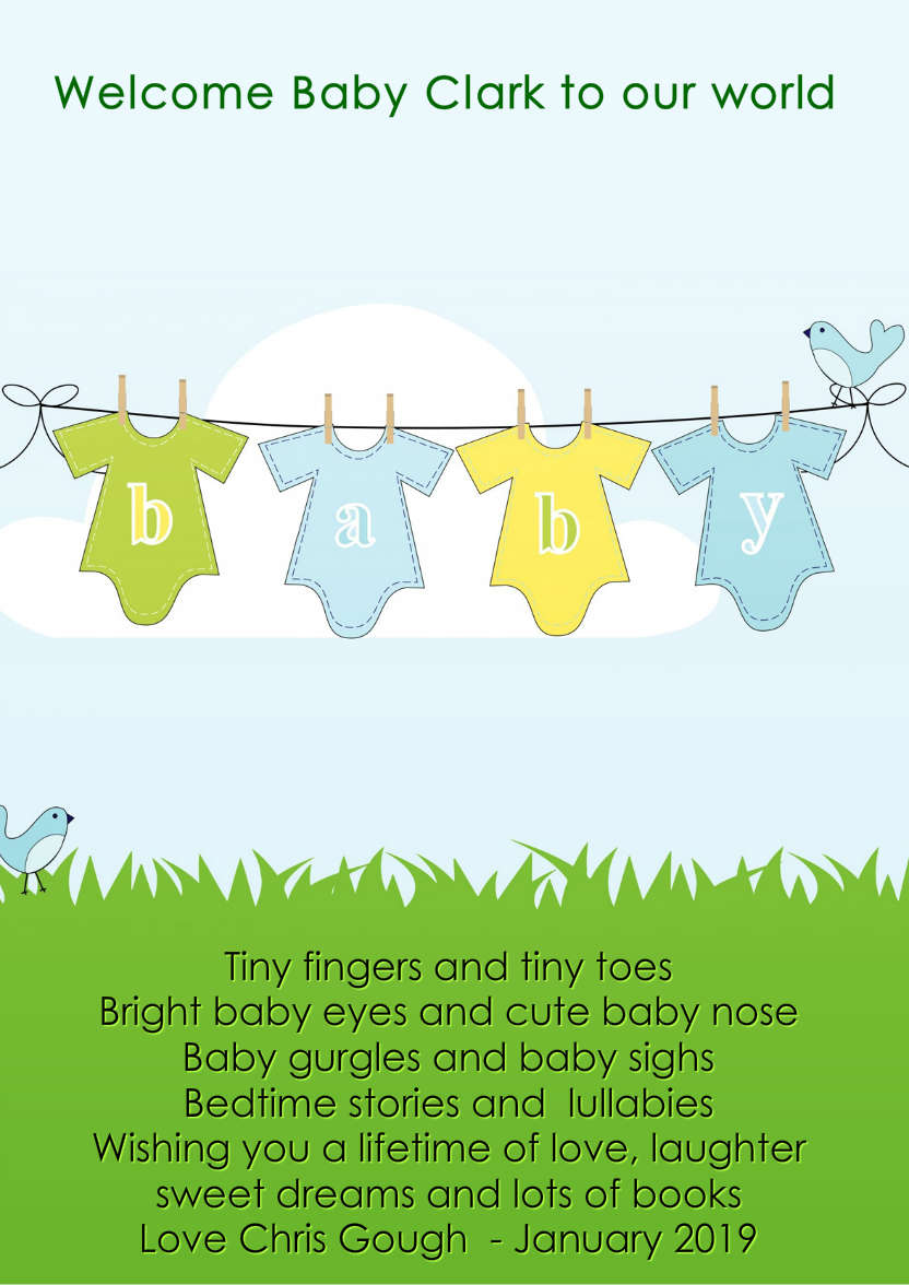 Washing Line New Baby Boy - card made with Crafty Bob's Card Creator