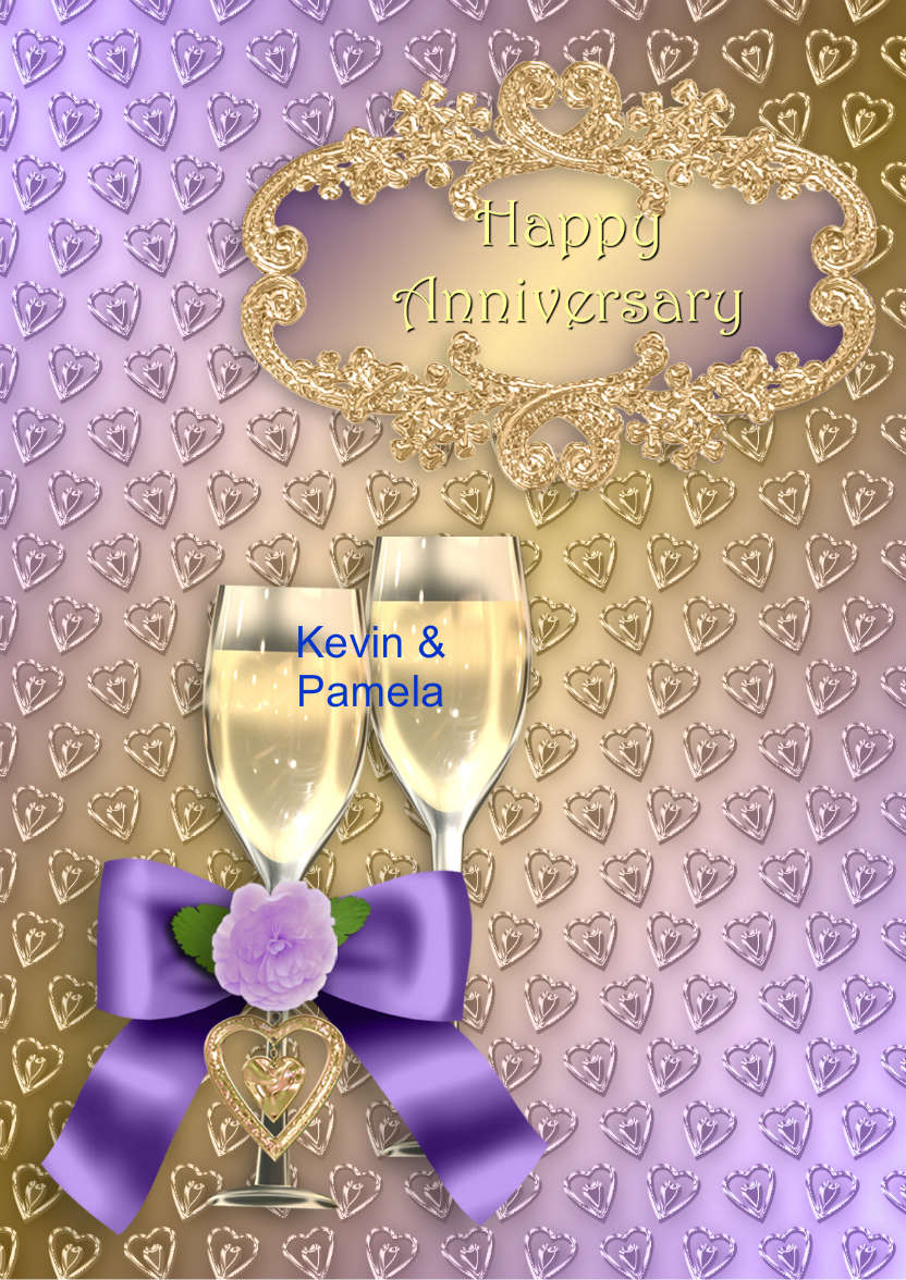 Champagne Romance - card made with Crafty Bob's Card Creator