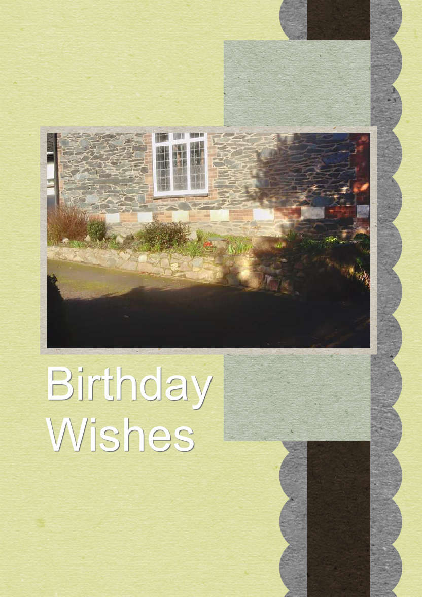 Cardboard Scrapbook Style Card - card made with Crafty Bob's Card Creator