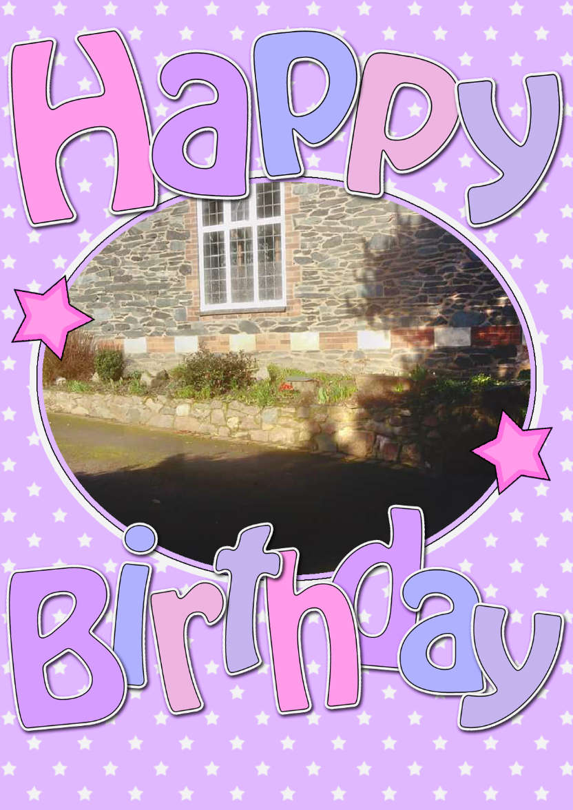Birthday Stars Photo Upload Card - card made with Crafty Bob's Card Creator