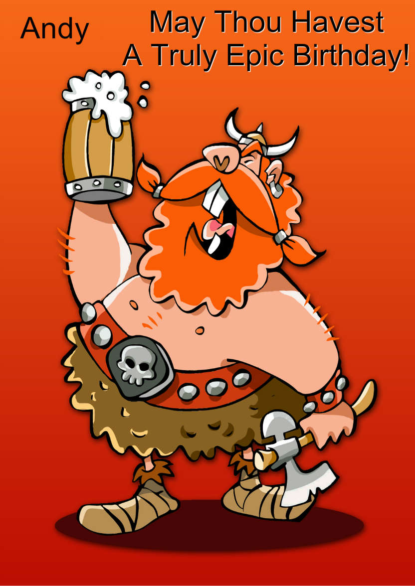 Viking Celebration Card - card made with Crafty Bob's Card Creator