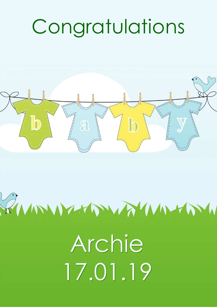 Washing Line New Baby Boy - card made with Crafty Bob's Card Creator