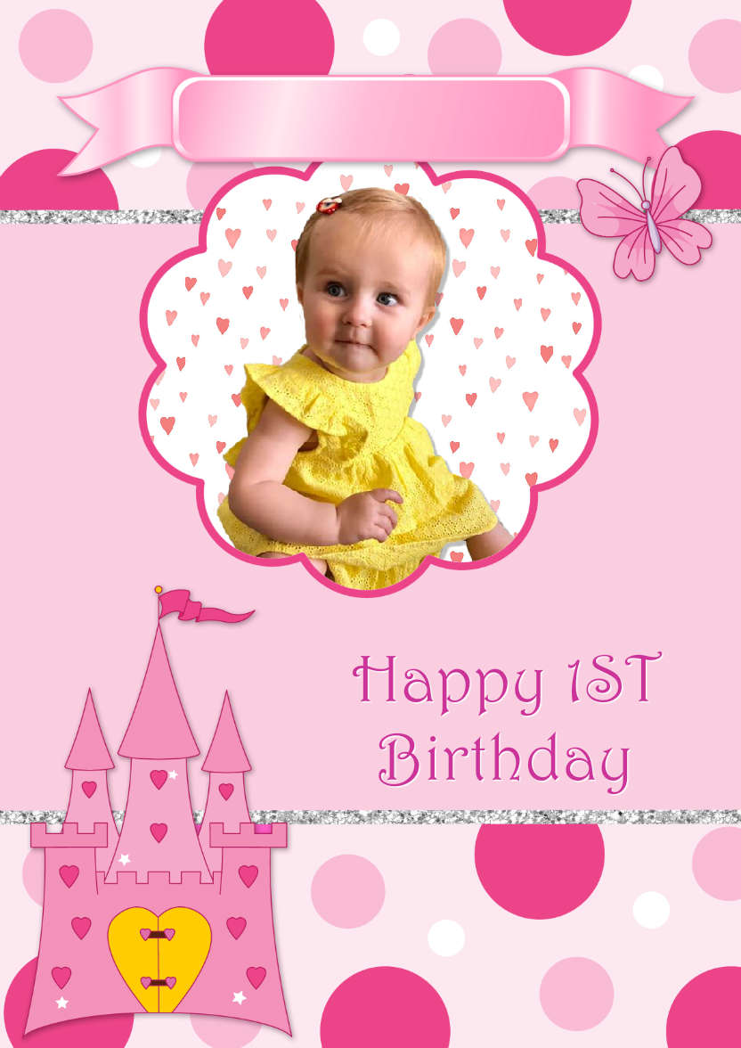 Pretty Princess Photo Card - card made with Crafty Bob's Card Creator