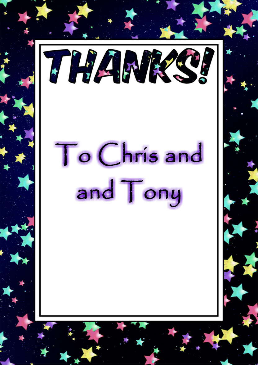 Thank You Stars Card Front - card made with Crafty Bob's Card Creator