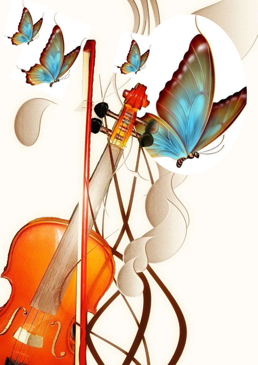 Violin Aperture Card - card made with Crafty Bob's Card Creator