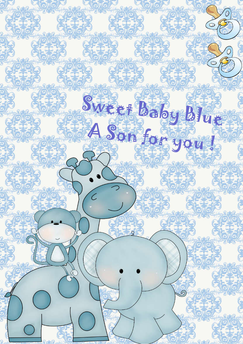 New Baby Boy - card made with Crafty Bob's Card Creator