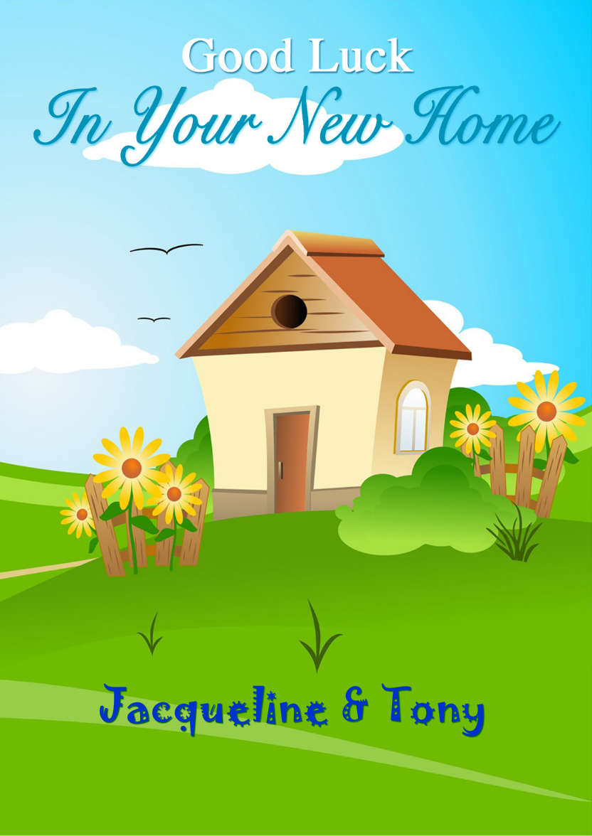 Good Luck in Your New Home Card - card made with Crafty Bob's Card Creator
