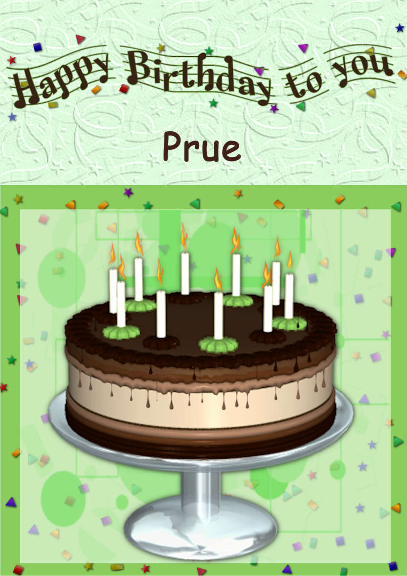 Choc Mint Birthday Cake - card made with Crafty Bob's Card Creator