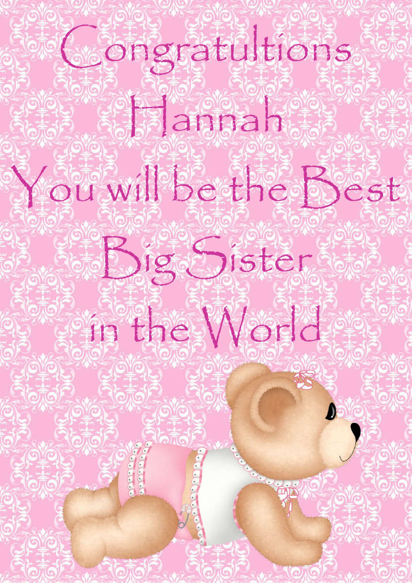 New Baby Girl - card made with Crafty Bob's Card Creator