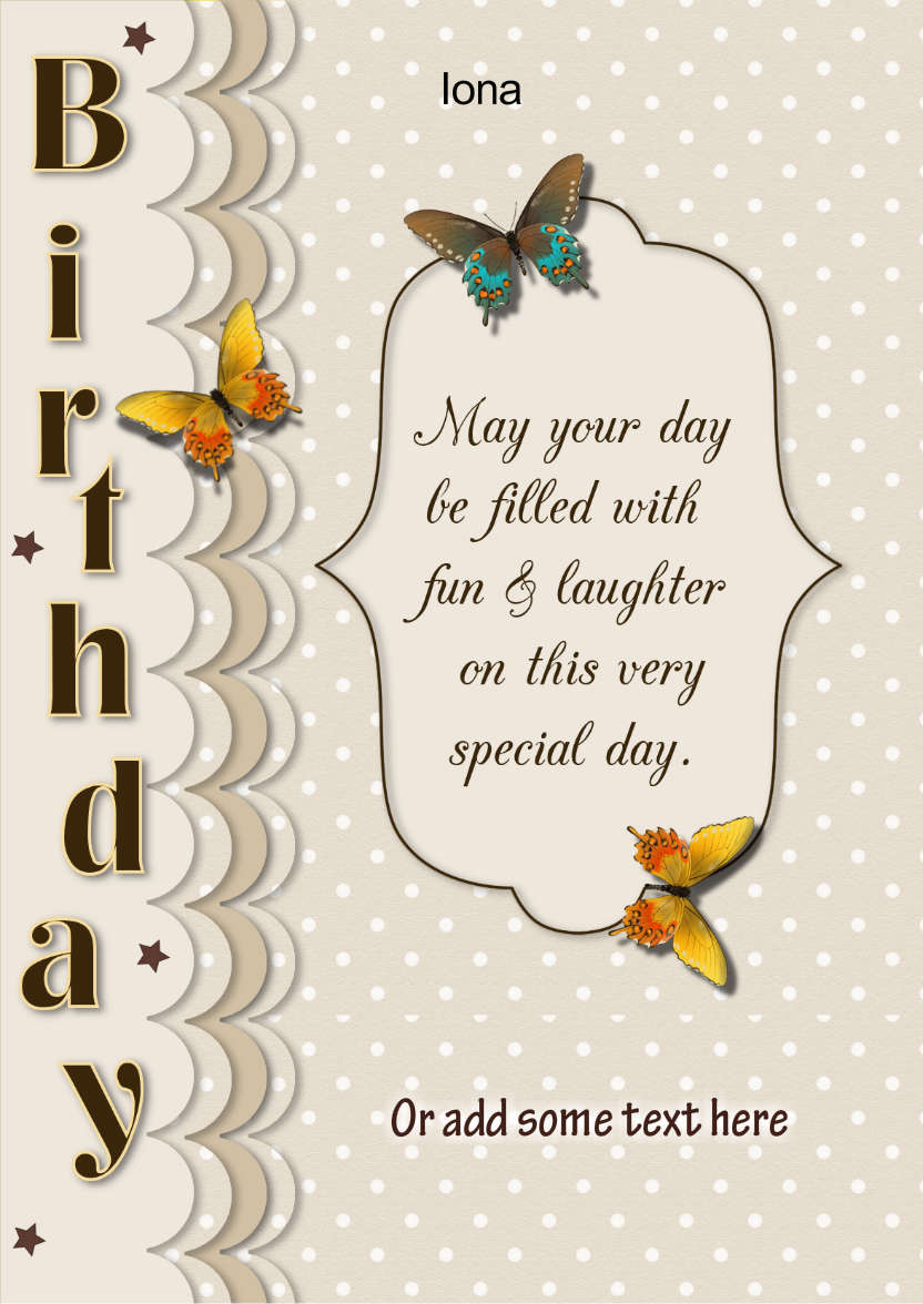 Chocolate Smooth - card made with Crafty Bob's Card Creator