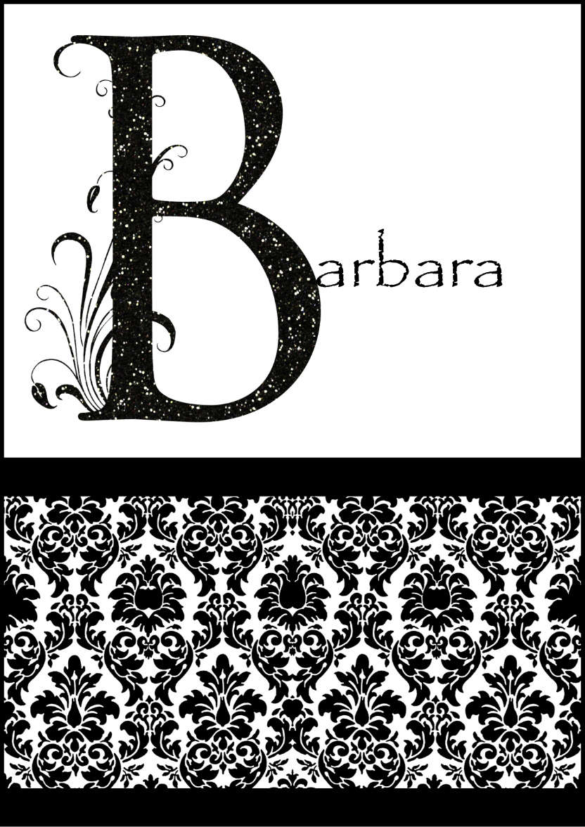 Damask Monogram Letter B Card - card made with Crafty Bob's Card Creator