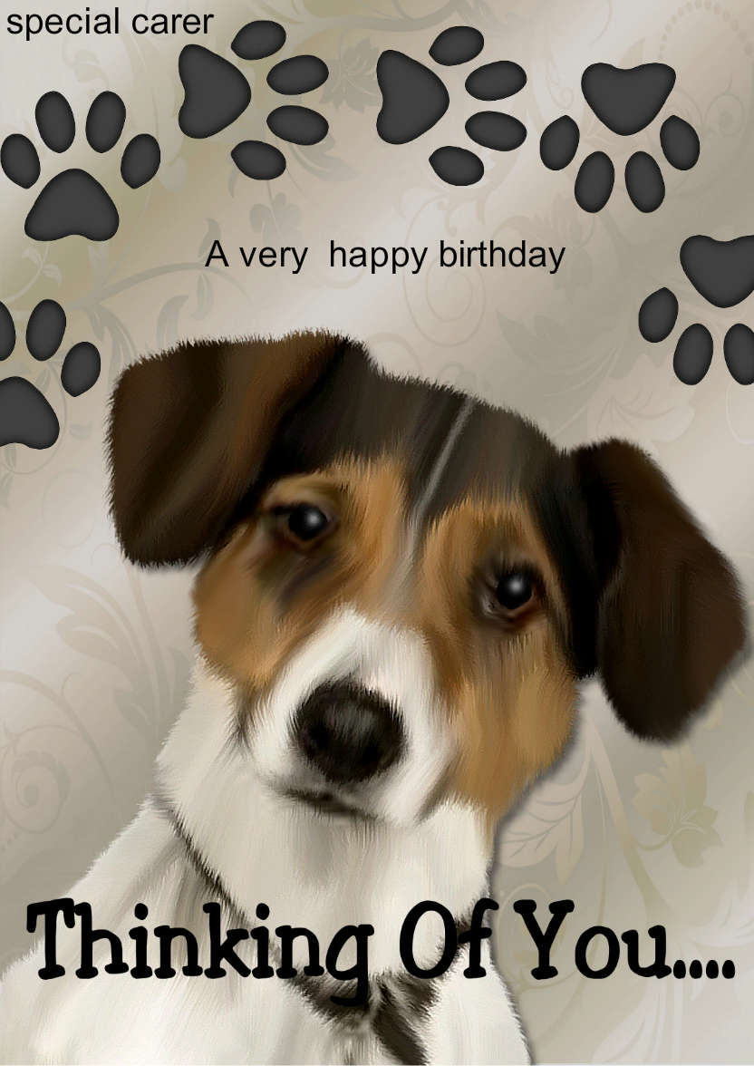 Thinking of You Puppy - card made with Crafty Bob's Card Creator