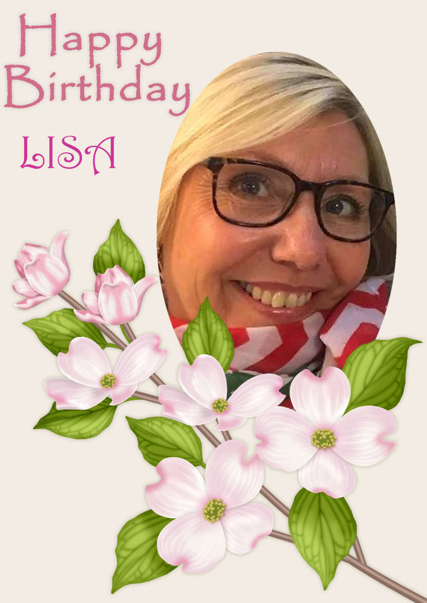 Birthday - Dogwood Flowers - card made with Crafty Bob's Card Creator