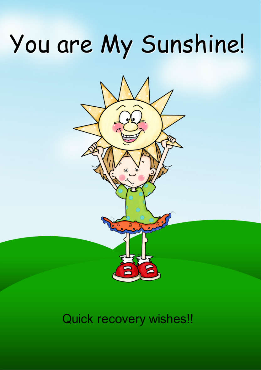 You Are My Sunshine Card Front - card made with Crafty Bob's Card Creator