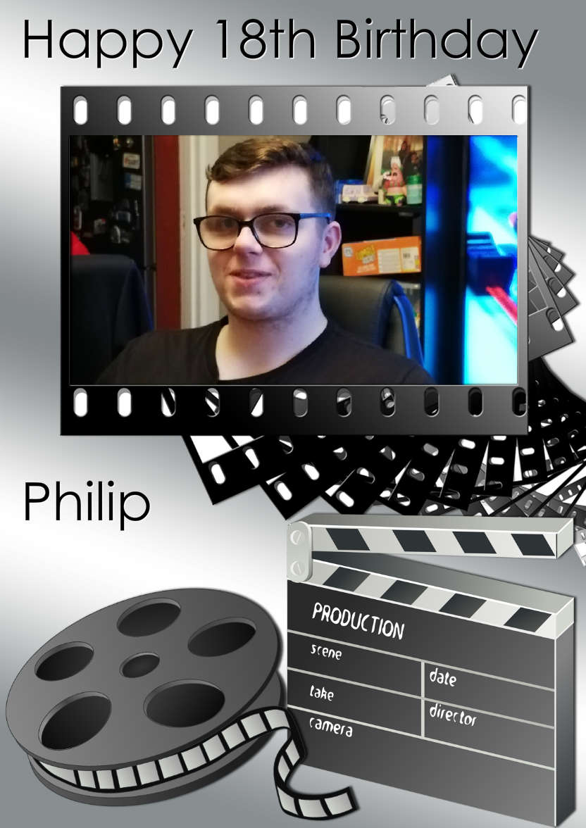 Movie Star Photo Card - card made with Crafty Bob's Card Creator