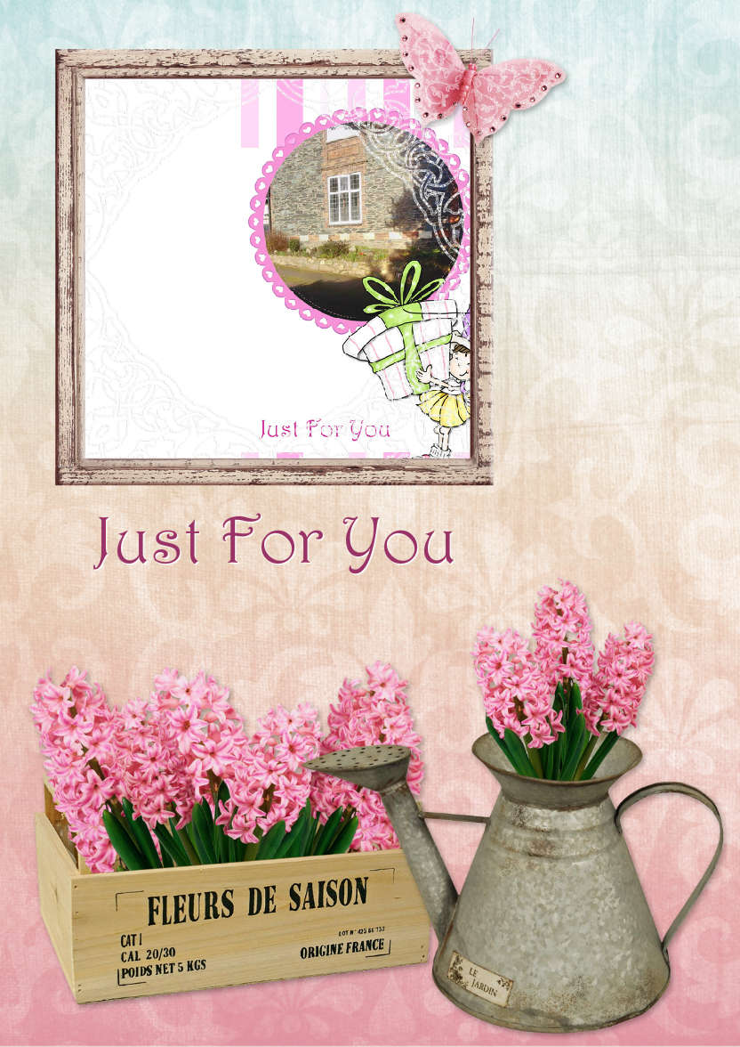 A Little Bit Shabby - card made with Crafty Bob's Card Creator