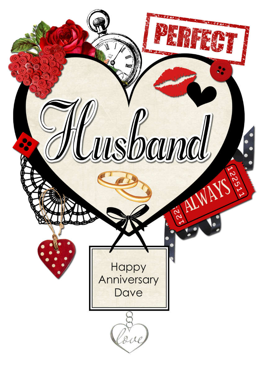 Husband Collage Heart - card made with Crafty Bob's Card Creator