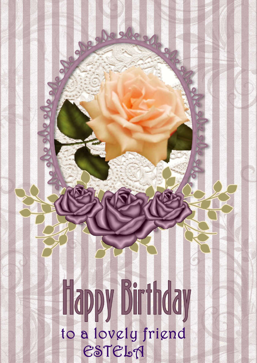 Vintage Roses - card made with Crafty Bob's Card Creator